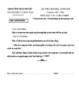 Đề thi chọn học sinh giỏi lớp 11 tỉnh Thái Nguyên năm học 2011 - 2012 môn Ngữ văn